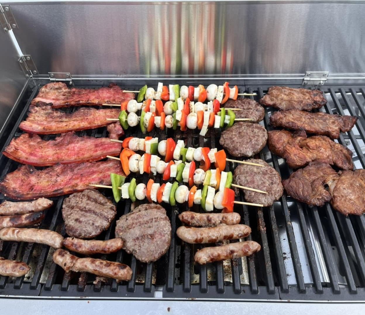 Butcher Brown BBQ pack cooking on the grill