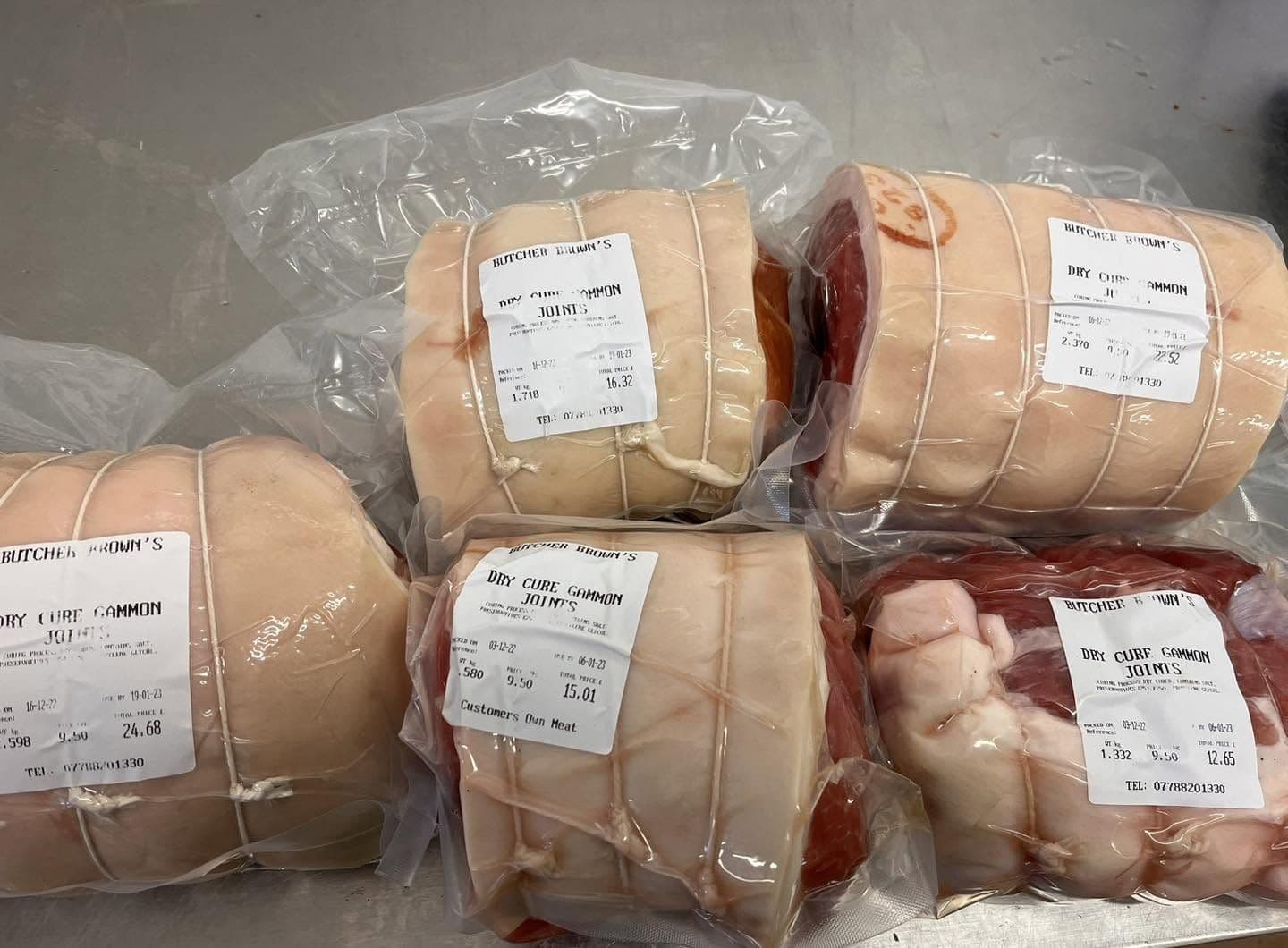 Dry cured gammons & bacon