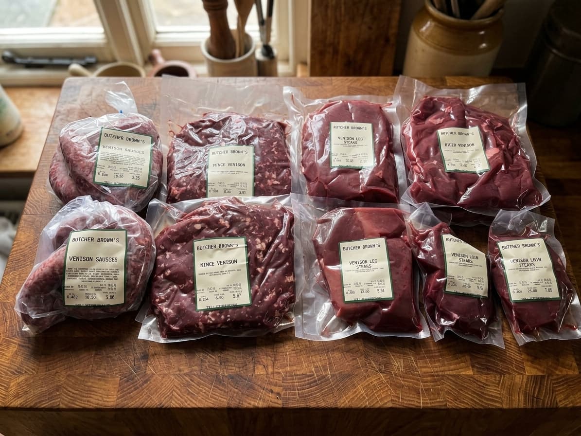 Butcher Brown venison pack on the cutting board